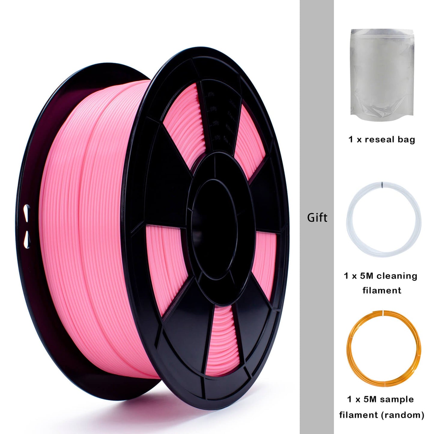 3D Craft Fluorescence PLA Filament 1.75mm, Fluo Pink