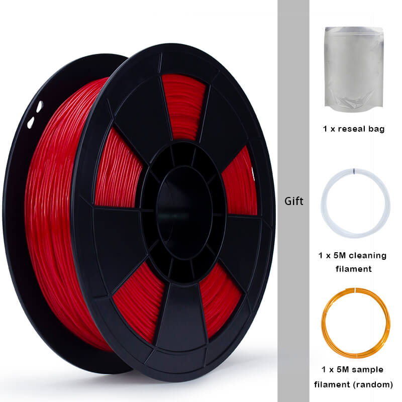 3D Craft Shore 95A Hardness TPU Filament 1.75mm, Red
