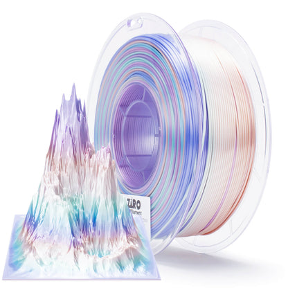 3D Craft Fast Gradient Silk PLA Filament 1.75mm, Pastel Pearl