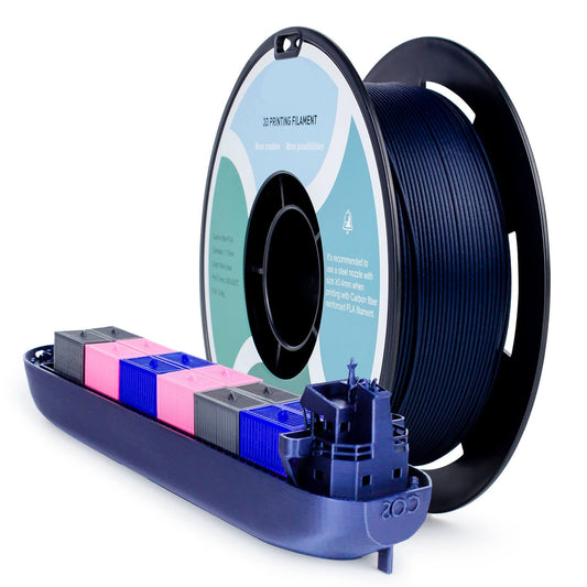 3D Craft Carbon Fiber PLA Filament 1.75mm, Navy Blue