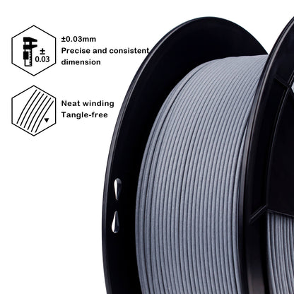 3D Craft Carbon Fiber PLA Filament 1.75mm, Space Gray