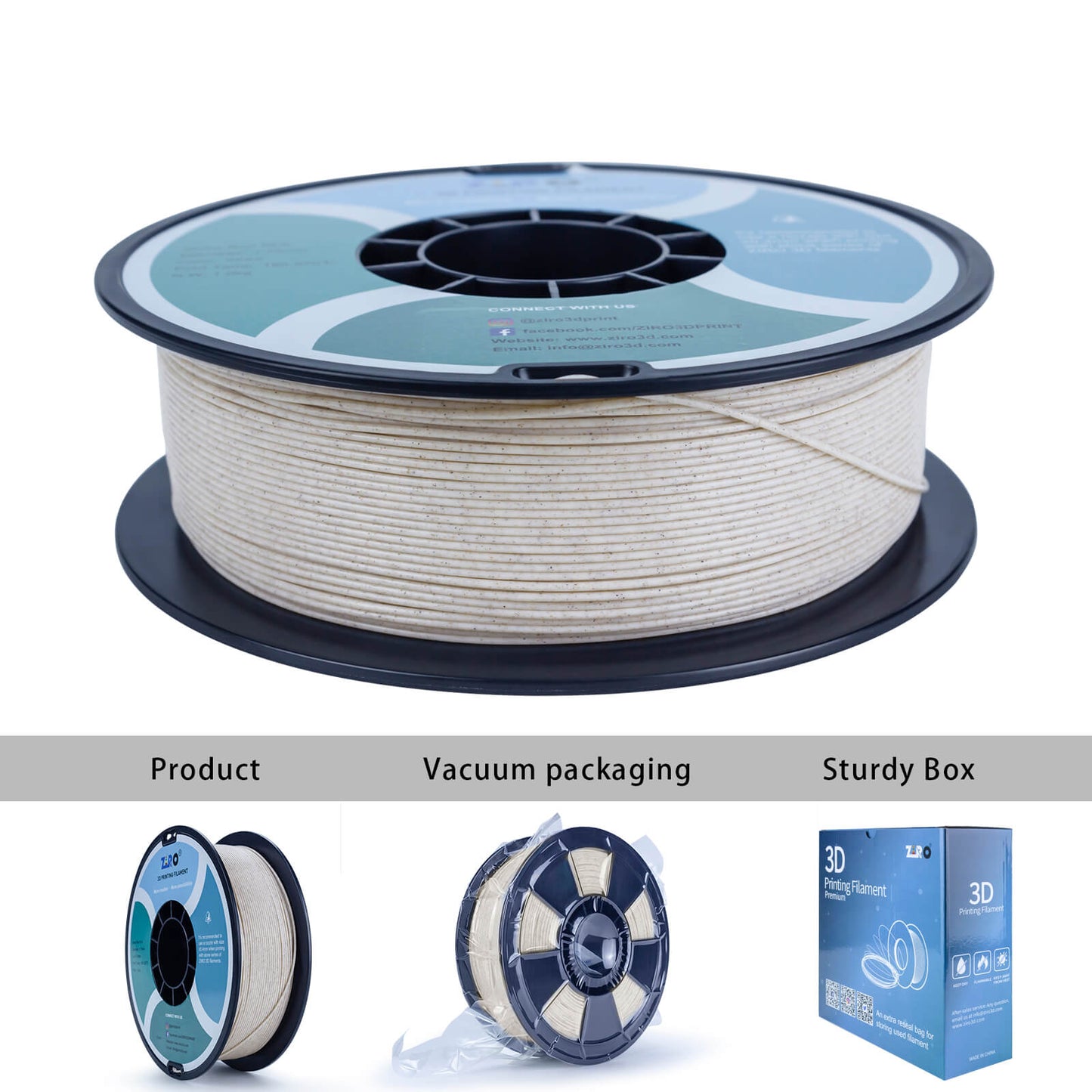 3D Craft Stone PLA Filament 1.75mm, Straw
