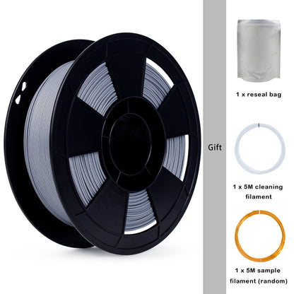 3D Craft Carbon Fiber PLA Filament 1.75mm, Space Gray