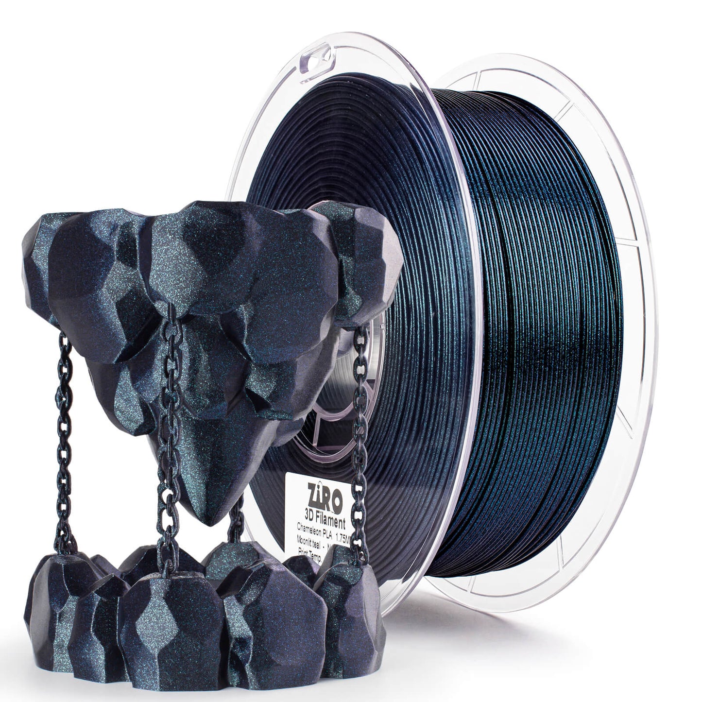 3D Craft Chameleon Series PLA Filament 1.75mm 1kg/2.2lb Spool , Moonlit Teal Luster