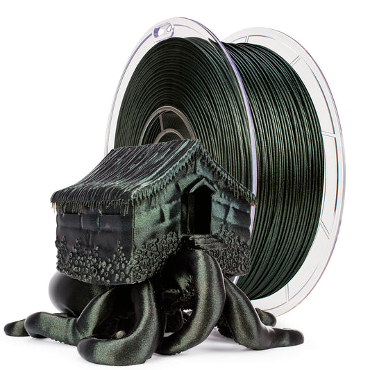 3D CraftChameleon Series PLA Filament 1.75mm 1kg/2.2lb Spool , Moss Green Luster