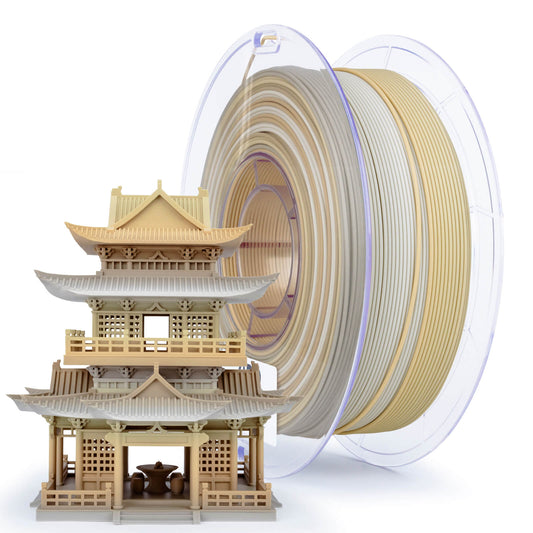 3D Craft Fast Gradient Matte PLA Filament 1.75mm, Beige Shell
