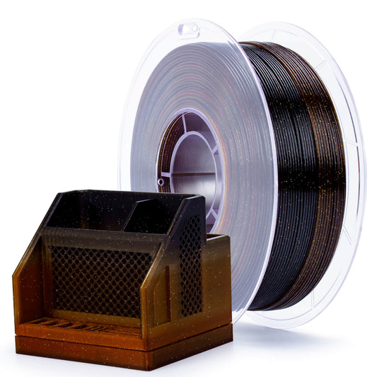 3D Craft Fast Gradient Twinkling Translucent PLA Filament 1.75mm, Amber