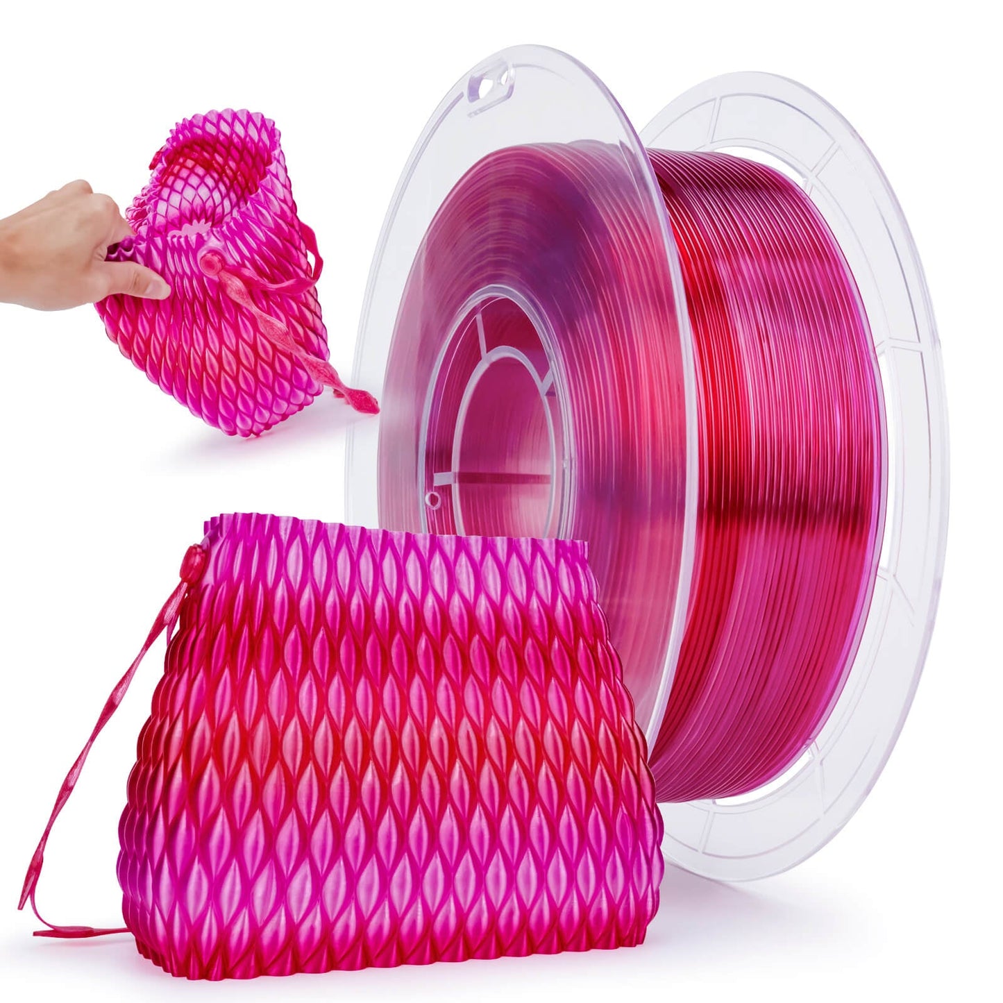 3D Craft Shore 95A Hardness TPU Filament 1.75mm, Flex Fushsia