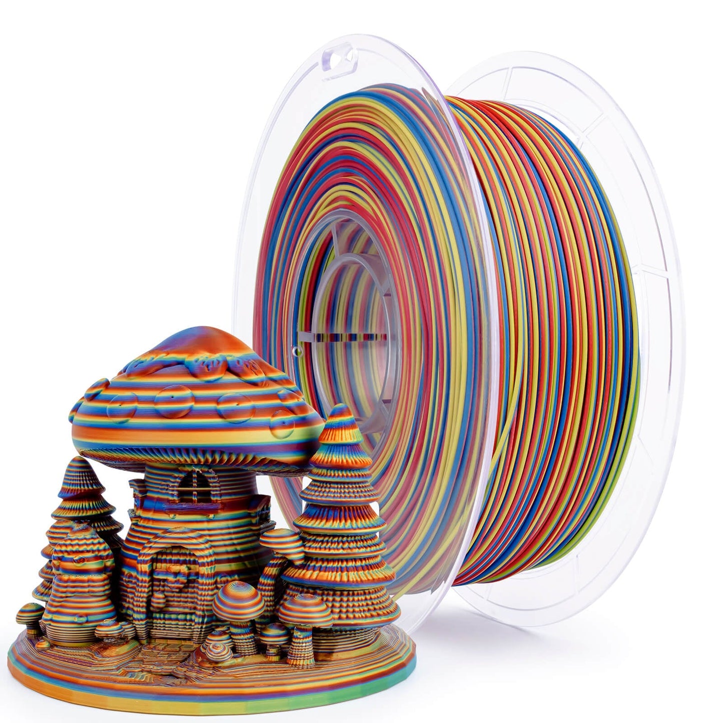 3D Craft  Stripes Matte PLA Fast Color Change Filament 1.75mm 1kg/2.2lb Spool , Carnival Stripes
