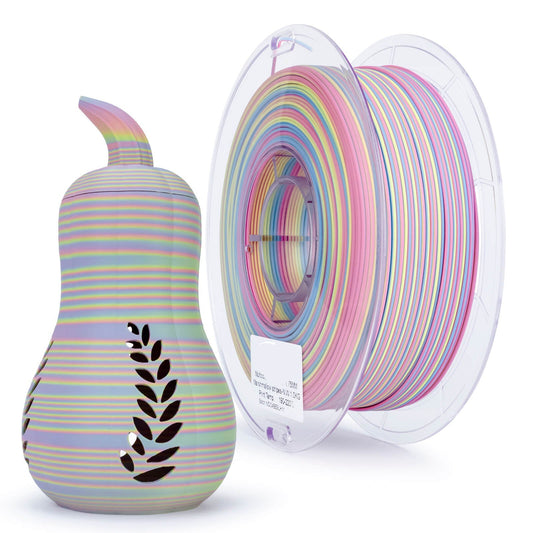 3D Craft  Stripes Matte PLA Fast Color Change Filament 1.75mm 1kg/2.2lb Spool , Marshmallow Stripes