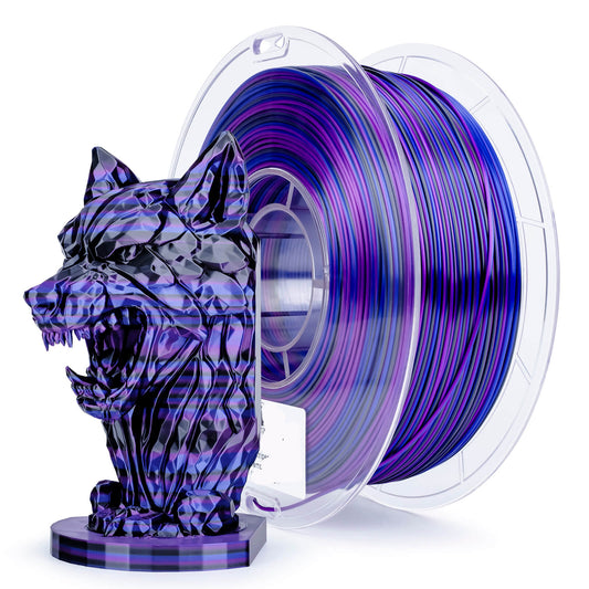 3D Craft  Stripes Silk PLA Glossy Multicolors Filament 1.75mm 1kg/2.2lb Spool , Nocturne Stripes