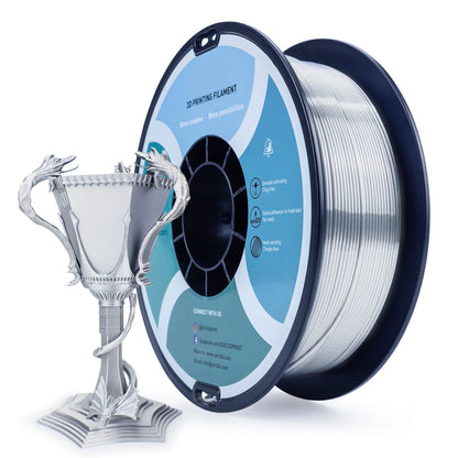 3D Craft Silk PLA Filament 1.75mm, Silver