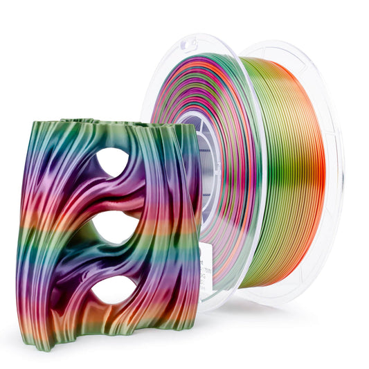 3D Craft Fast Gradient Silk PLA Filament 1.75mm, Rainbow