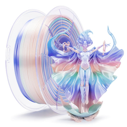 3D Craft Fast Gradient Silk PLA Filament 1.75mm, Pastel Pearl