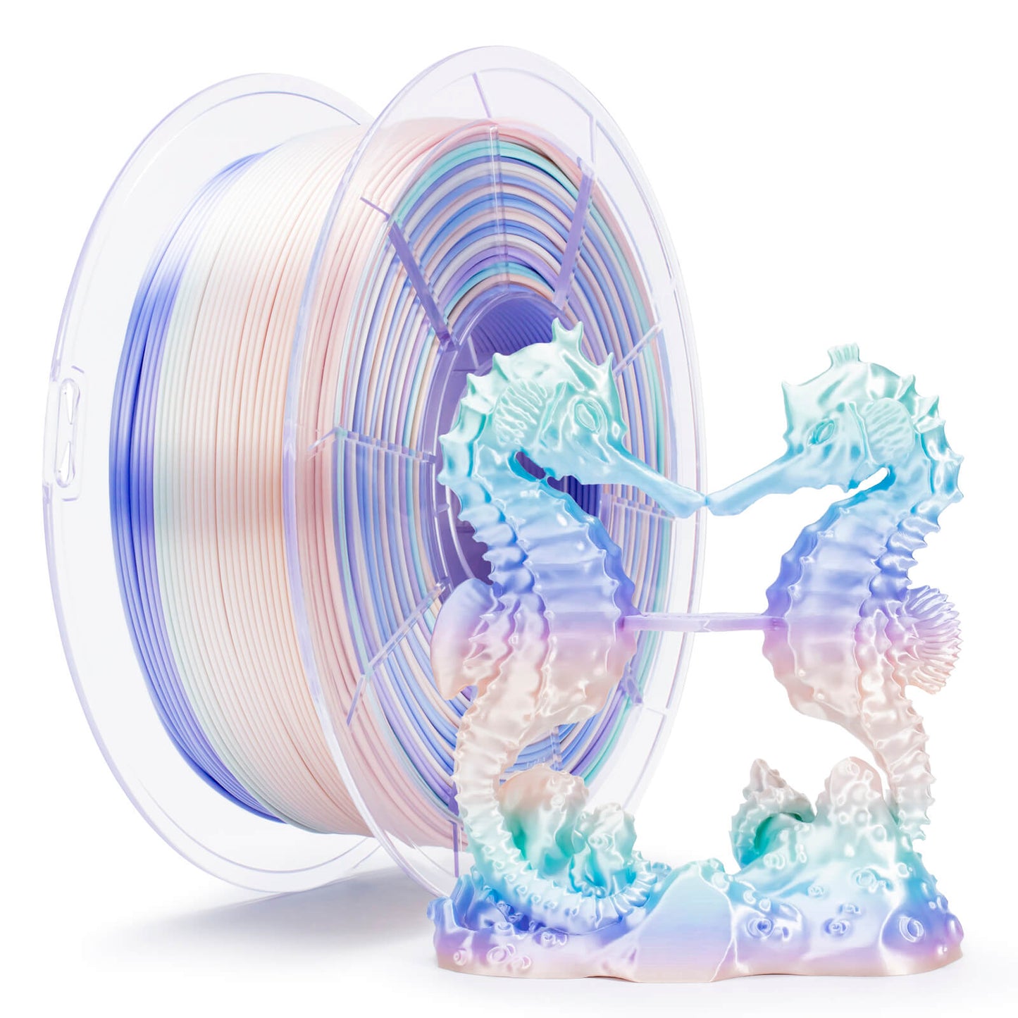 3D Craft Fast Gradient Silk PLA Filament 1.75mm, Pastel Pearl