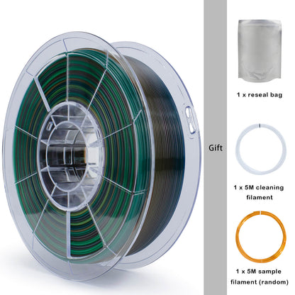 3D Craft  Gradient Translucent PLA Season Series Filament 1.75mm, Spring