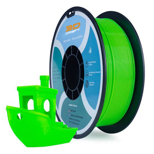 3D Craft Fluorescence PLA Filament 1.75mm, Fluo Green