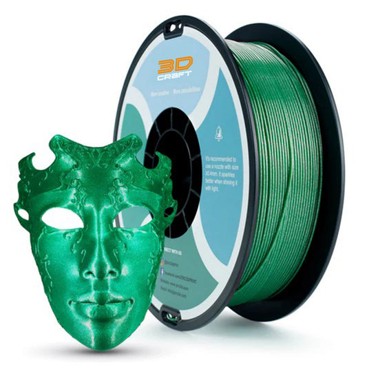 3D Craft Glitter Twinkling PLA Filament 1.75mm, Green