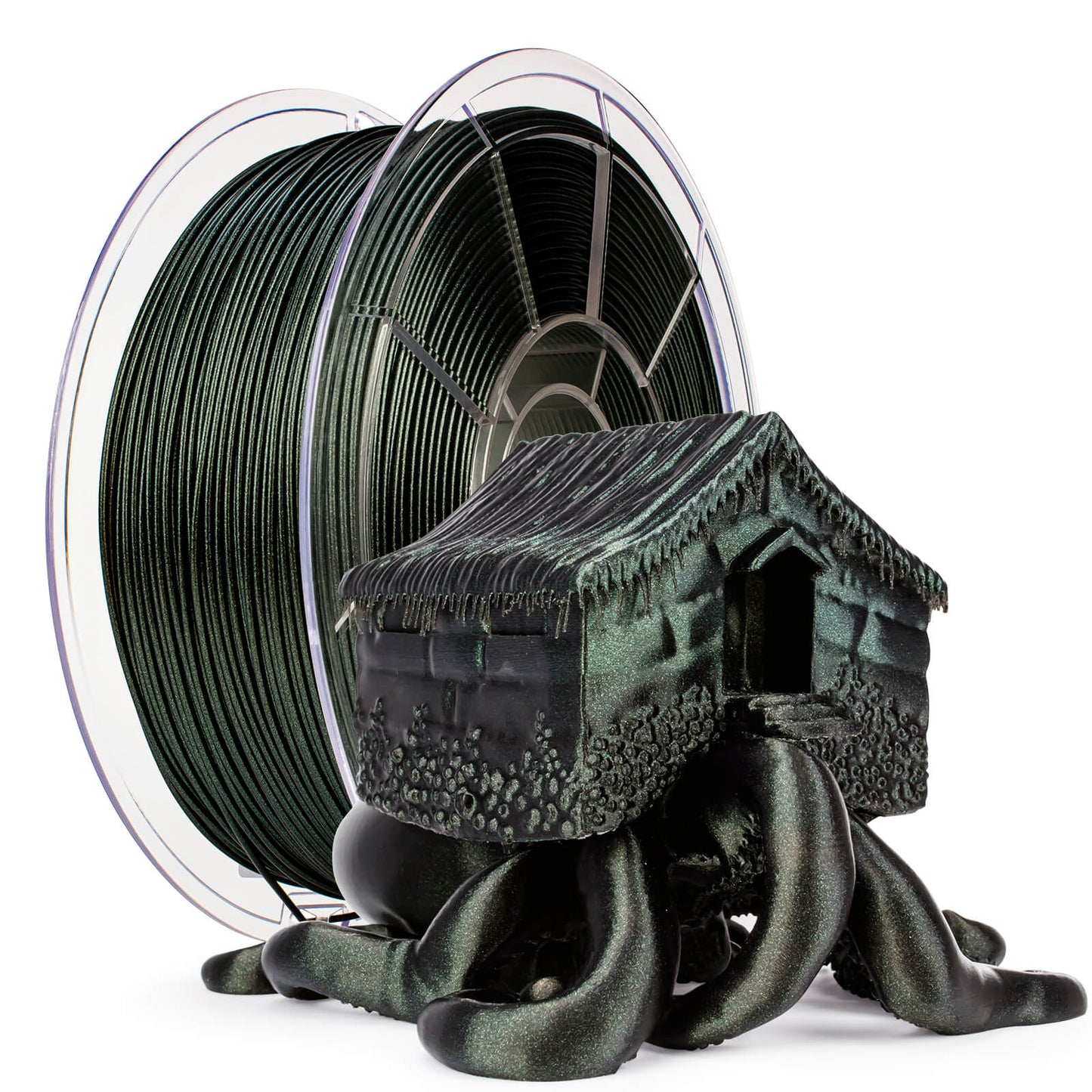 3D CraftChameleon Series PLA Filament 1.75mm 1kg/2.2lb Spool , Moss Green Luster