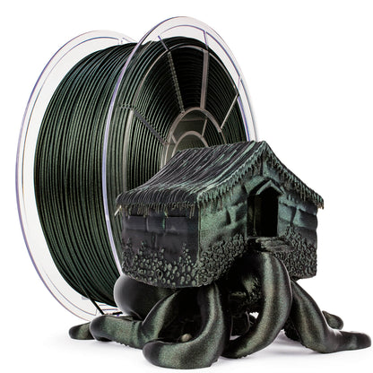 3D CraftChameleon Series PLA Filament 1.75mm 1kg/2.2lb Spool , Moss Green Luster