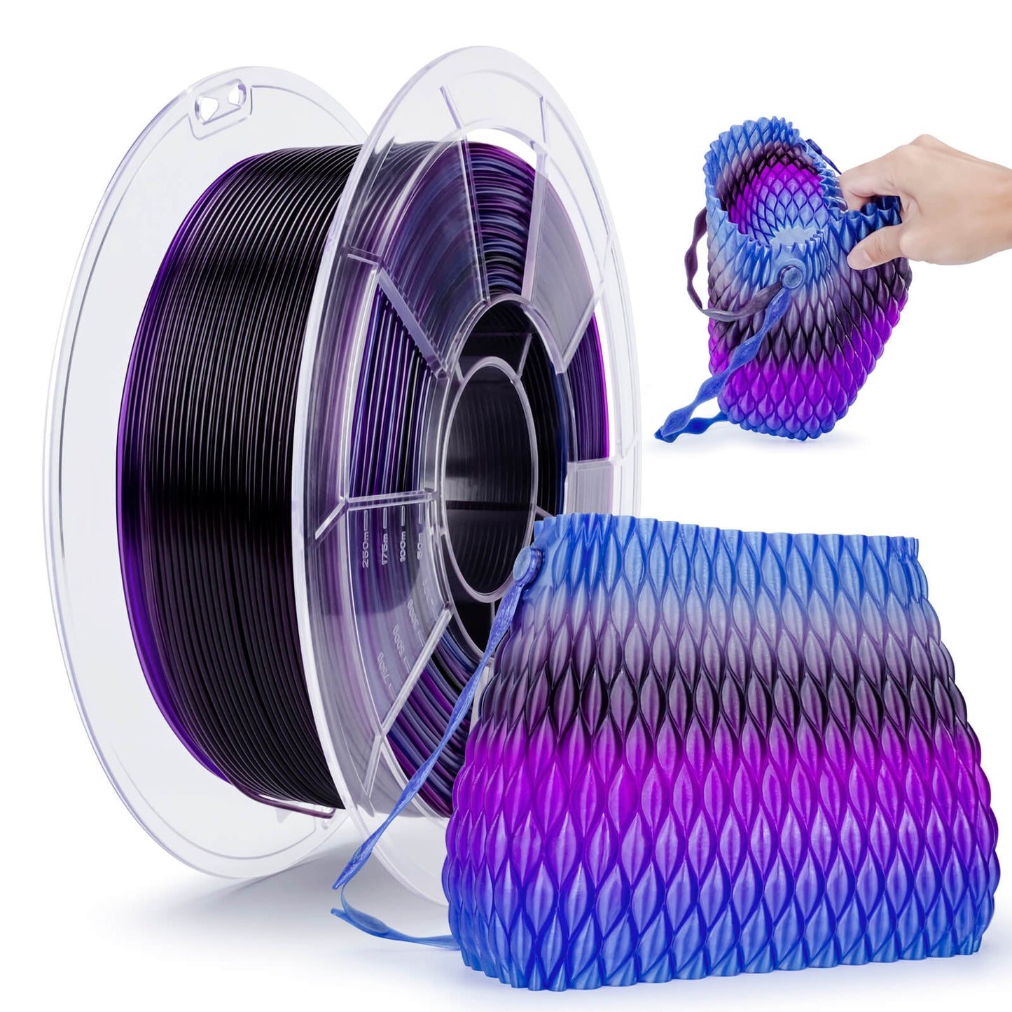 3D Craft Shore 95A Hardness TPU Filament 1.75mm, Flex Nightsky