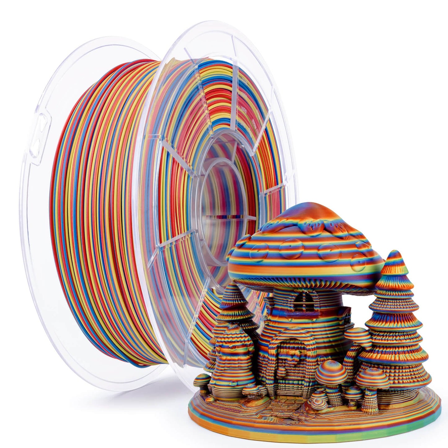 3D Craft  Stripes Matte PLA Fast Color Change Filament 1.75mm 1kg/2.2lb Spool , Carnival Stripes