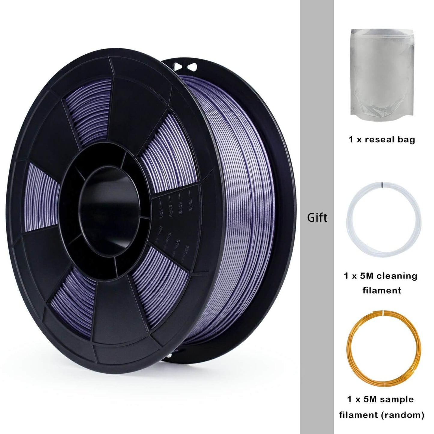 3D Craft Glitter Diamond  PLA Filament 1.75mm, Lavender