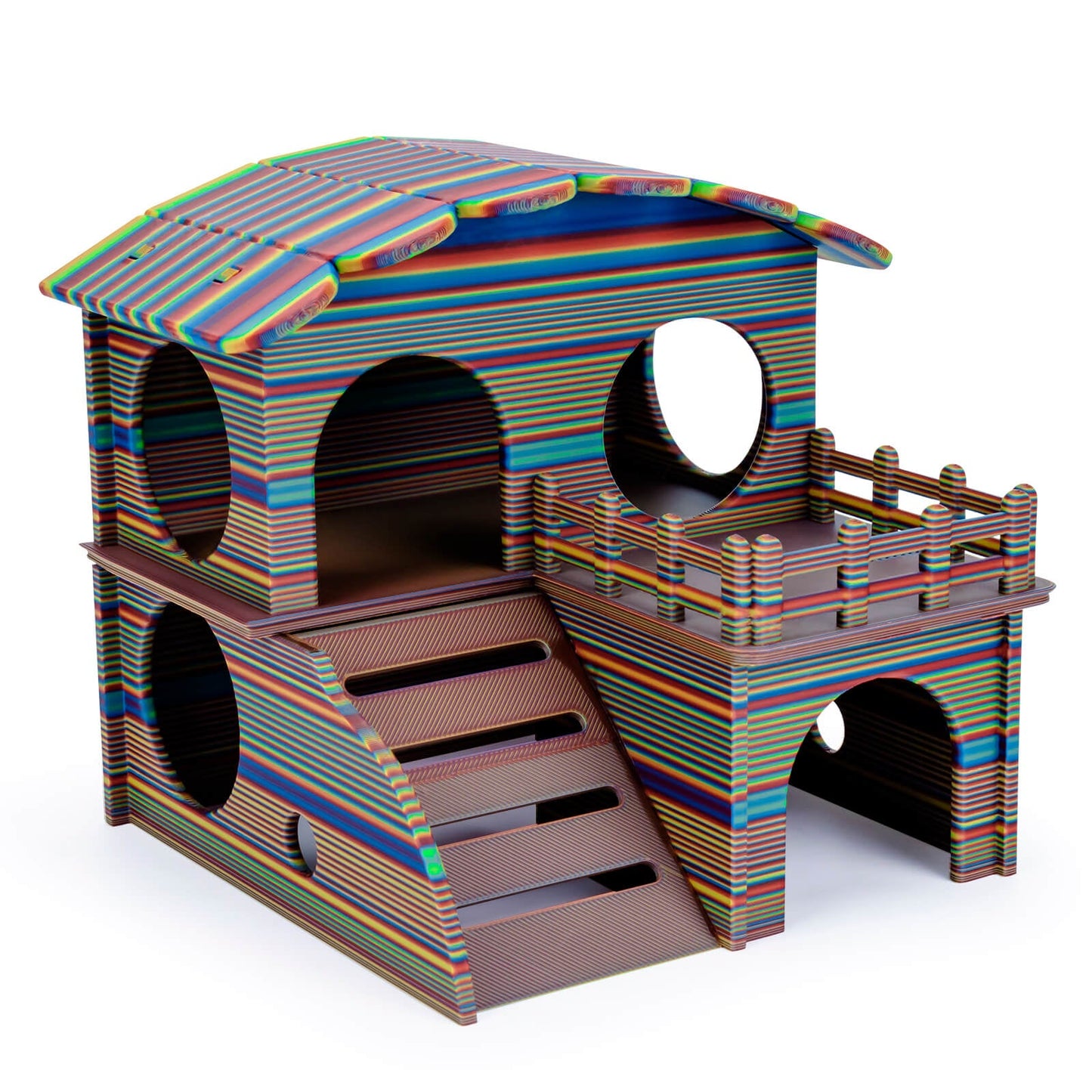 3D Craft  Stripes Matte PLA Fast Color Change Filament 1.75mm 1kg/2.2lb Spool , Carnival Stripes