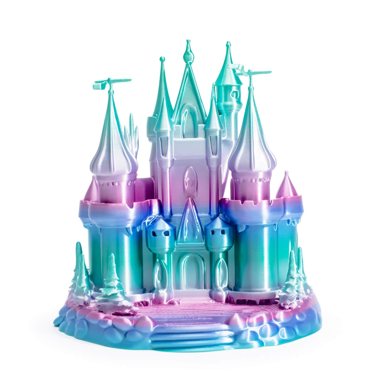 3D Craft Fast Gradient Silk PLA Filament 1.75mm, Aqua Sky