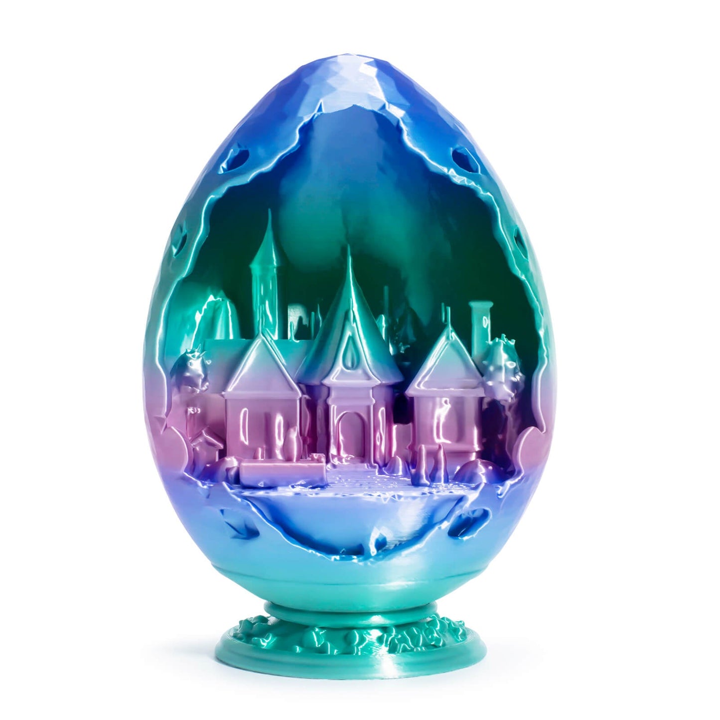 3D Craft Fast Gradient Silk PLA Filament 1.75mm, Aqua Sky