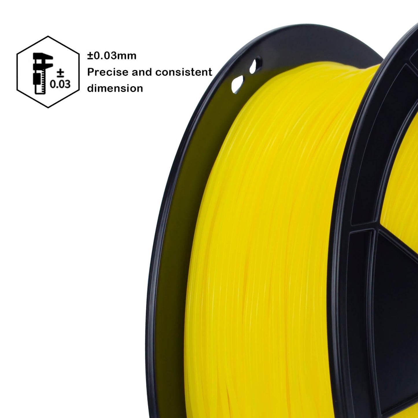 3D Craft Shore 95A Hardness TPU Filament 1.75mm, Yellow