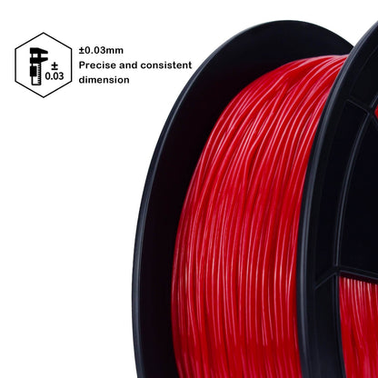 3D Craft Shore 95A Hardness TPU Filament 1.75mm, Red