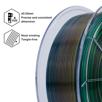 3D Craft  Gradient Translucent PLA Season Series Filament 1.75mm, Spring