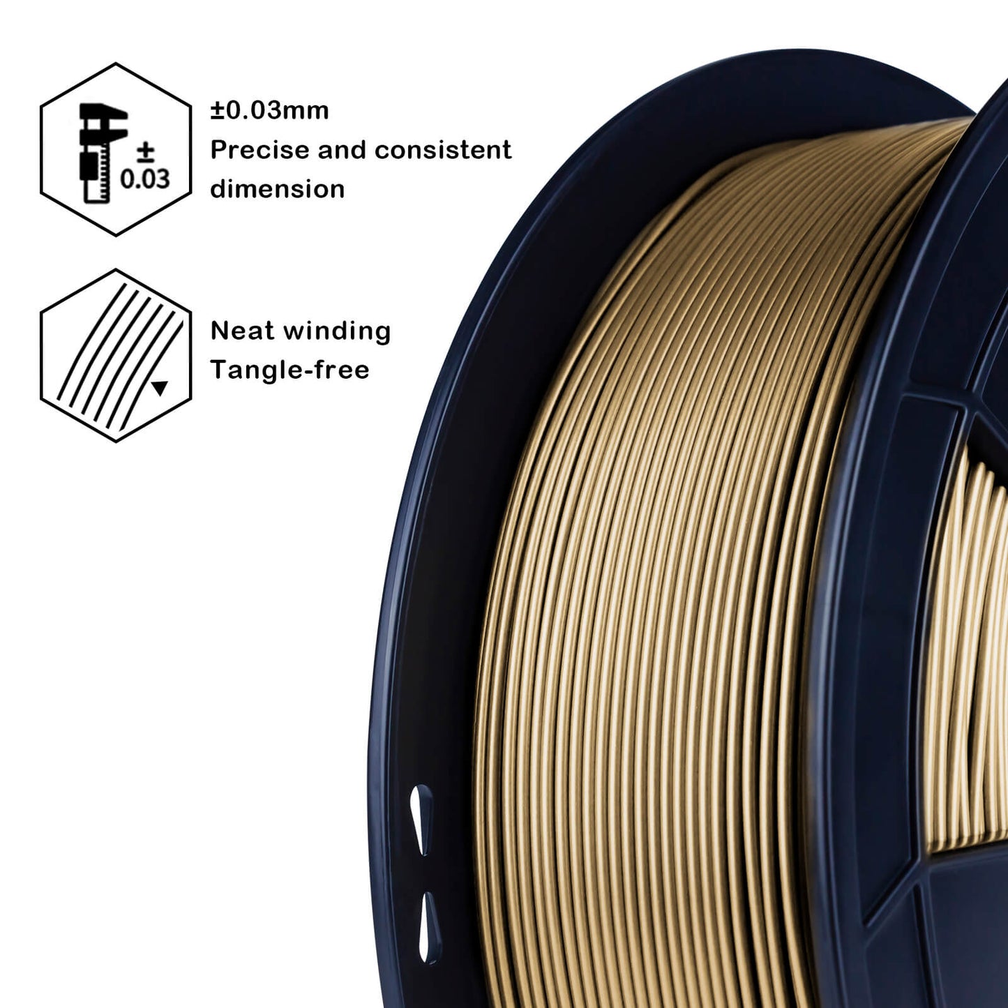 3D Craft  Metal PLA Filament 1.75mm, Copper