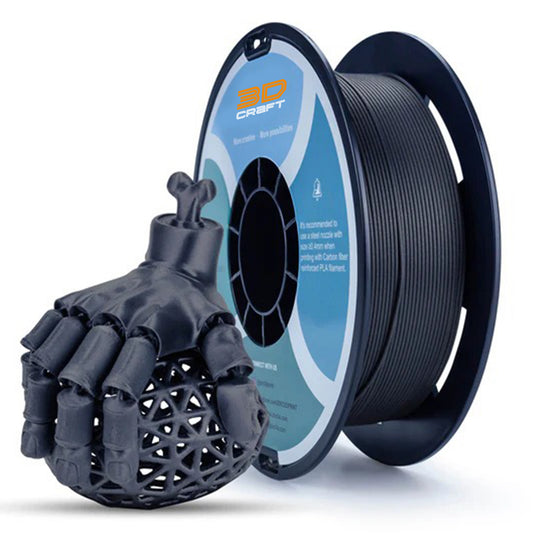 3D Craft Carbon Fiber PLA Filament 1.75mm, Black