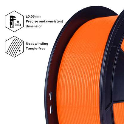 3D Craft Fluorescence PLA Filament 1.75mm, Fluo Orange
