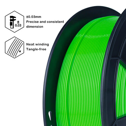 3D Craft Fluorescence PLA Filament 1.75mm, Fluo Green