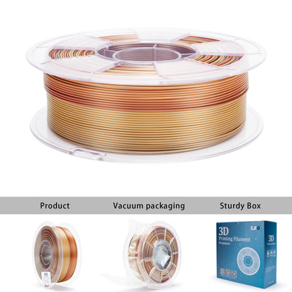 3D Craft Fast Gradient Silk PLA Filament 1.75mm, Ember