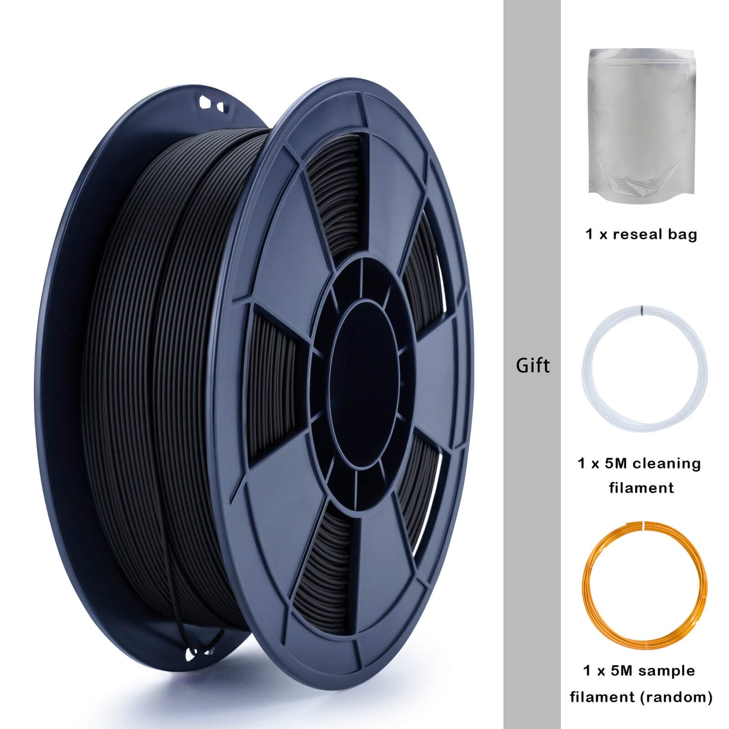 3D Craft Matte PLA Filament 1.75mm, Black
