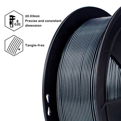 3D Craft Glitter Mystical Series PLA Filament 1.75mm, Midnight Silver