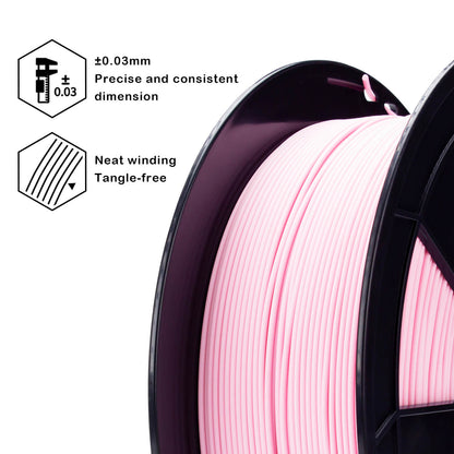 3D Craft Matte PLA Filament 1.75mm, Pastel Pink