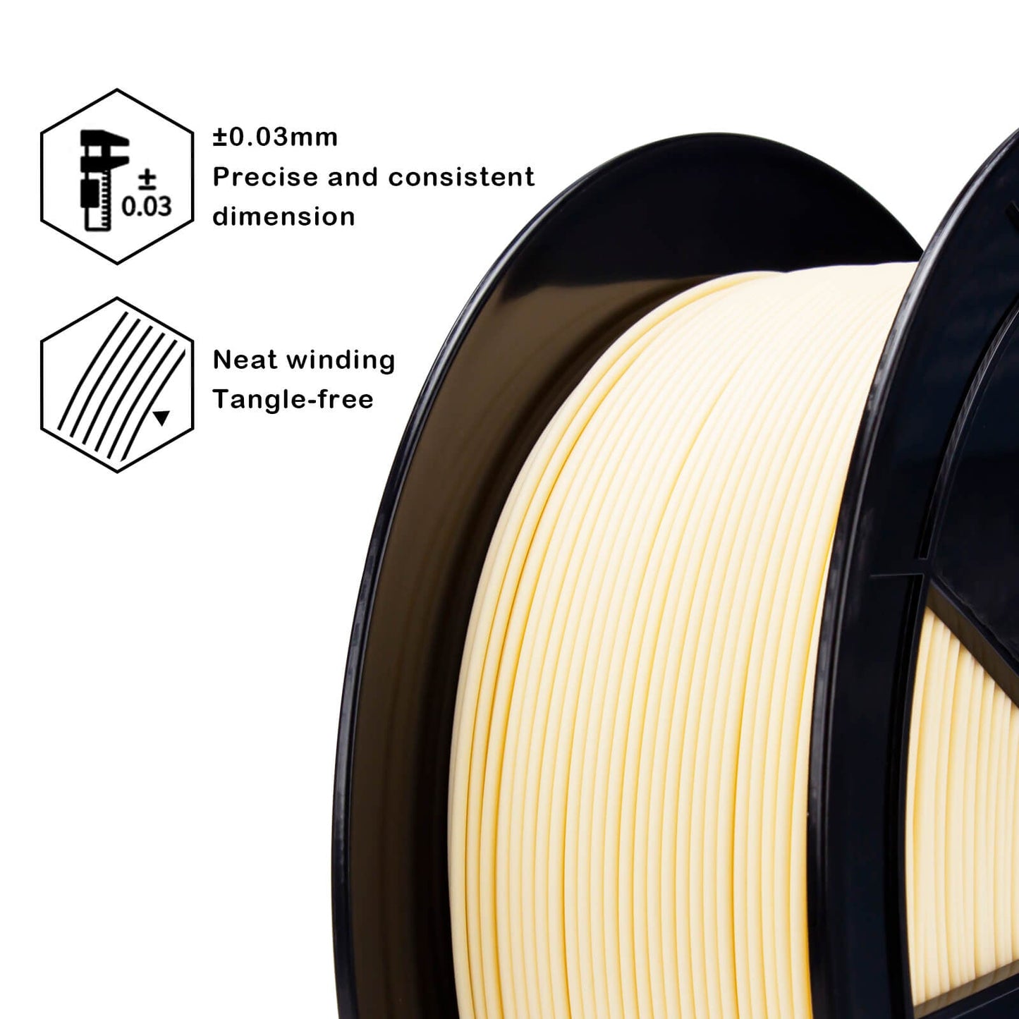 3D Craft Matte PLA Filament 1.75mm, Pastel Skin