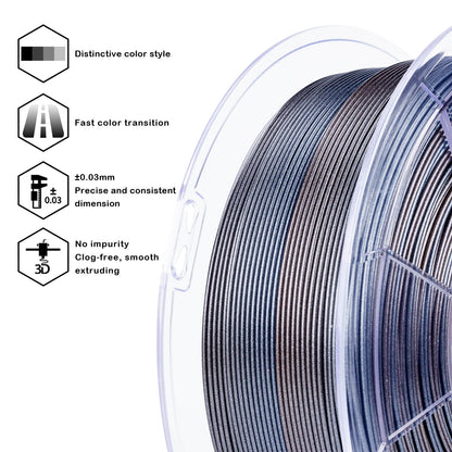 3D Craft Glitter Diamond PLA Filament 1.75mm, Iron Sparkle