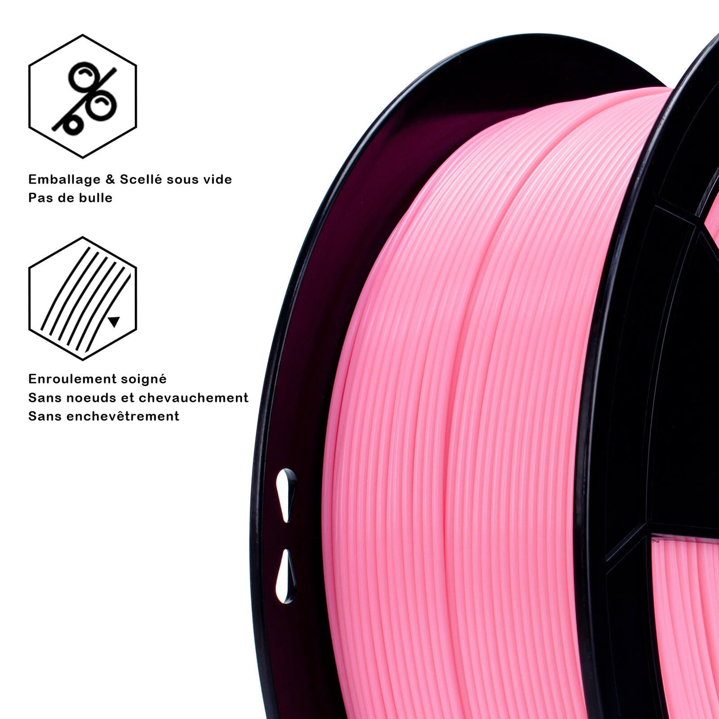 3D Craft Fluorescence PLA Filament 1.75mm, Fluo Pink