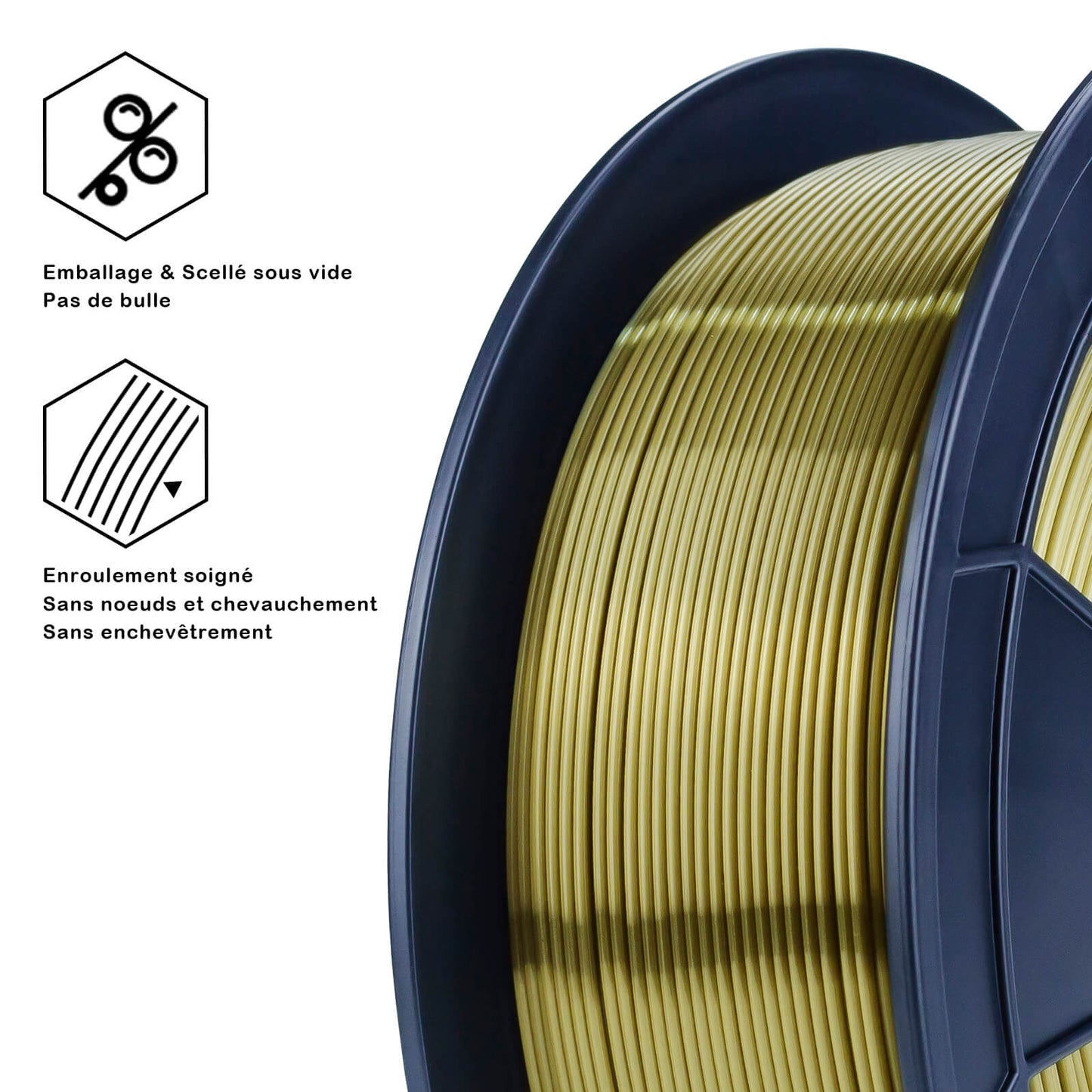 3D Craft Silk PLA Filament 1.75mm, Bronze