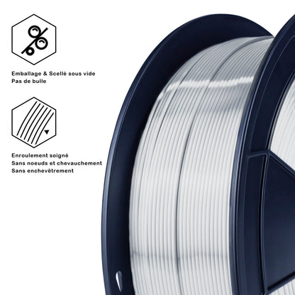 3D Craft Silk PLA Filament 1.75mm, Silver