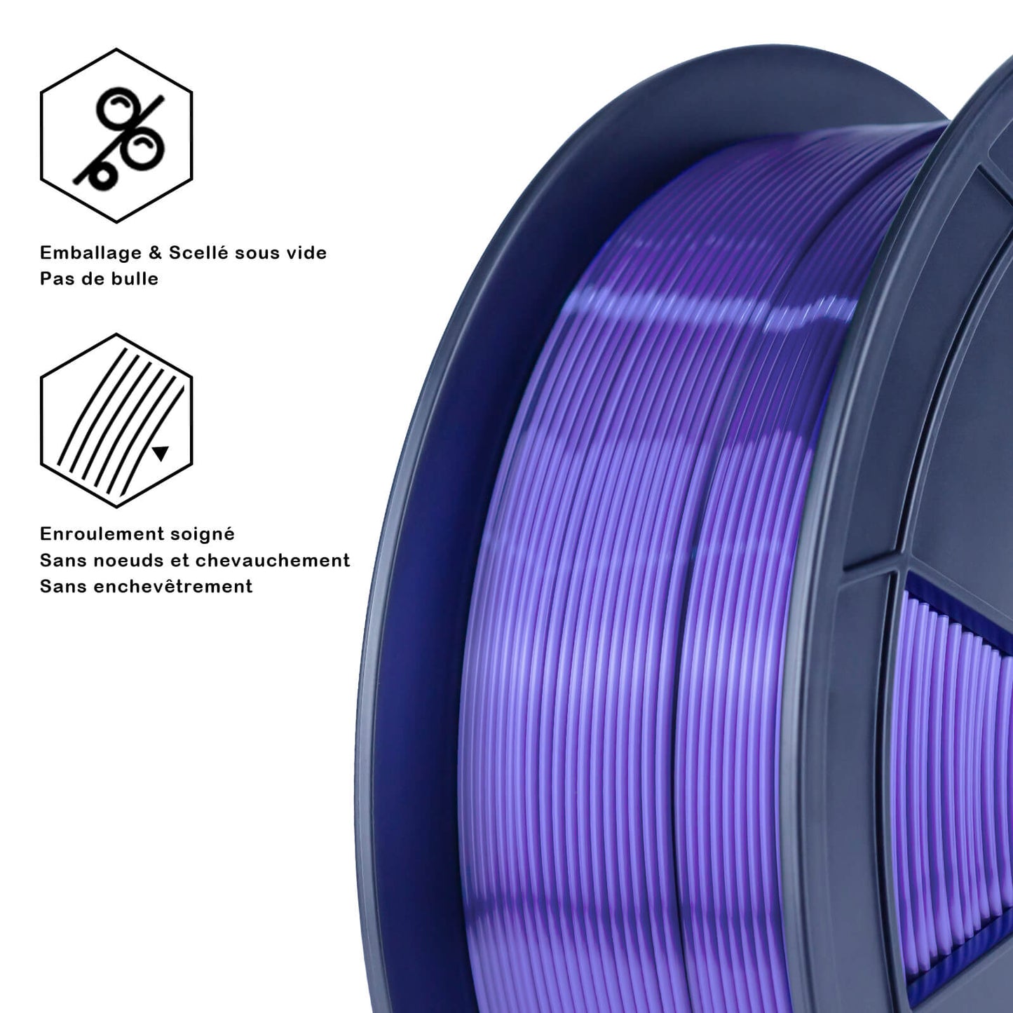3D Craft Silk PLA Filament 1.75mm, Blue