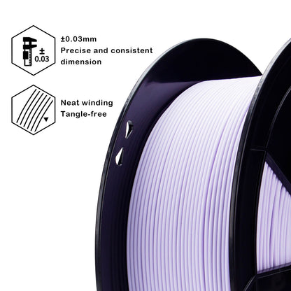 3D Craft Matte PLA Filament 1.75mm, Pastel Purple