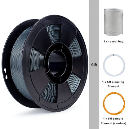 3D Craft Glitter Mystical Series PLA Filament 1.75mm, Midnight Silver