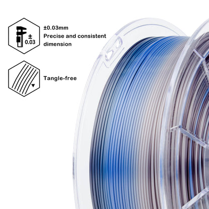 3D Craft Fast Gradient Silk PLA Filament 1.75mm, Personality Series- Steady